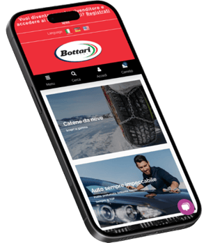 Homepage BottariShop su telefono